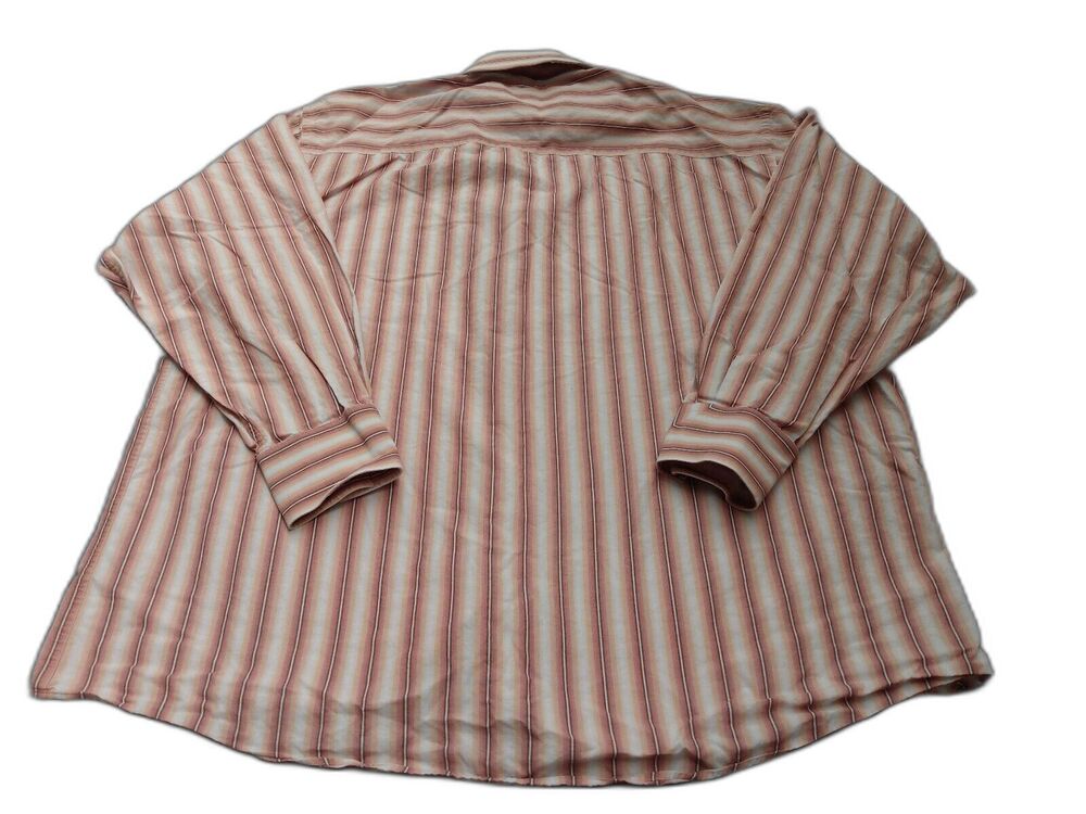Kenneth Cole Men Shirt Sz 16 1/2 32-33 Red Stripe Long Sleeve Button Up Casual - Picture 2 of 7